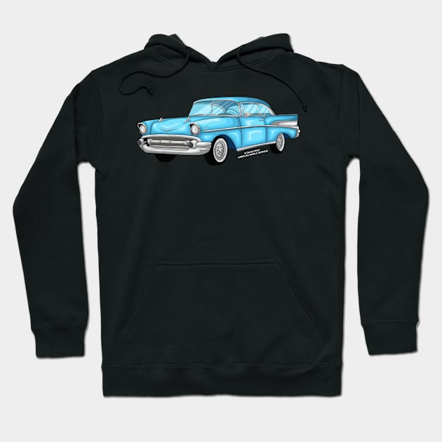 Vintage Classic Car Hot Rod Novelty Gift Hoodie by Airbrush World